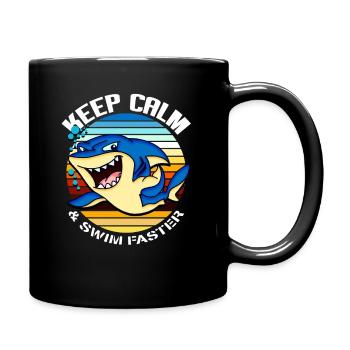 requin - Mug uni - noir - Droite