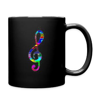Notes de musique Clef - Mug uni - noir - Droite