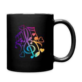 Notes de musique Clef - Mug uni - noir - Droite