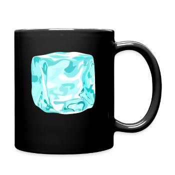 cube ice cyan - Tasse einfarbig - Schwarz - Rechts