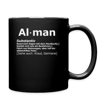 Alman Definition - Tasse einfarbig - Schwarz - Rechts
