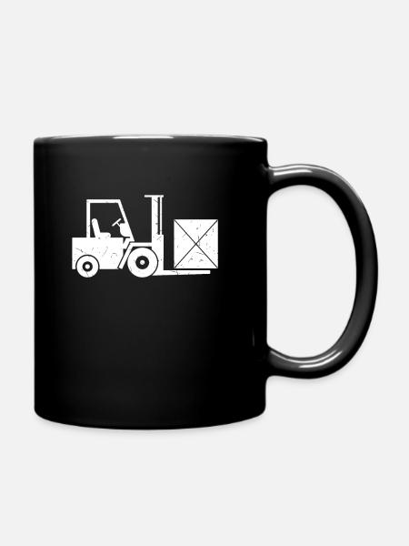 Gabelstapler - Tasse einfarbig - Schwarz