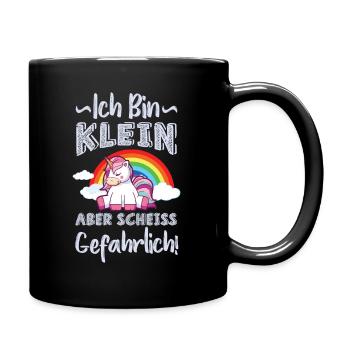 Ich bin klein aber Scheiss gefährlich - Tasse einfarbig - Schwarz - Rechts