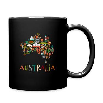 Australia Koala - Full Colour Mug - black - Right
