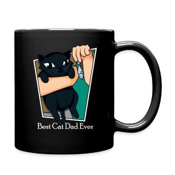 Best cat daddy father in the world cat design - Full Colour Mug - black - Right