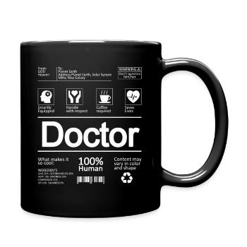 Doctor Doktor Dr. Arzt - Tasse einfarbig - Schwarz - Rechts