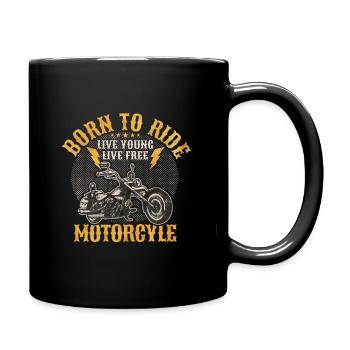 Cadeau de conduite de moto motard de vélo de motocross - Mug uni - noir - Droite