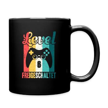 Level 6 years old unlocked - Full Colour Mug - black - Right