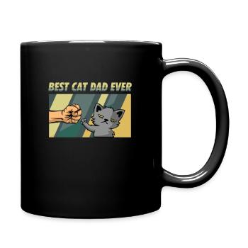 Best Cat Dad Ever - Best Cat Dad Fist Bump - Full Colour Mug - black - Right