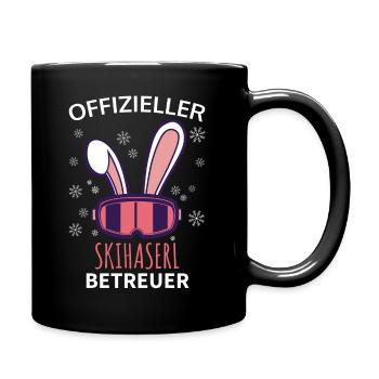 Offizieller Skihaserl Betreuer Skilehrer Skifahrer - Tasse einfarbig - Schwarz - Rechts