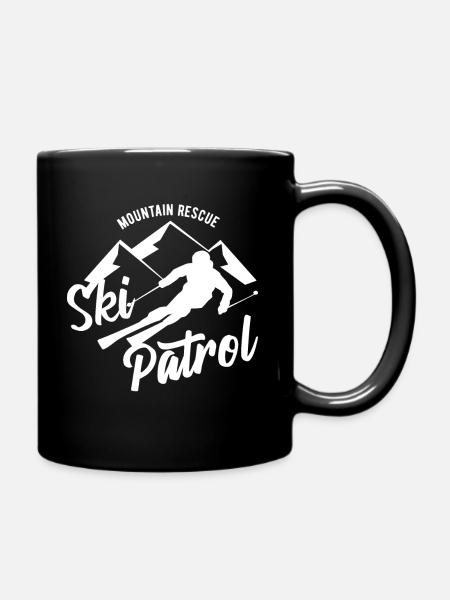 Mountain Rescue Ski Patrol alpiniste sauveteur - Mug uni - noir
