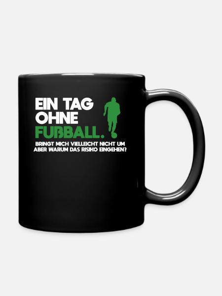 Fußball Fußballspiel - Tasse einfarbig - Schwarz