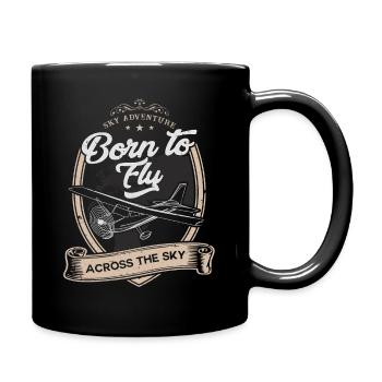 Né pour voler à travers le ciel T-shirt - Mug uni - noir - Droite
