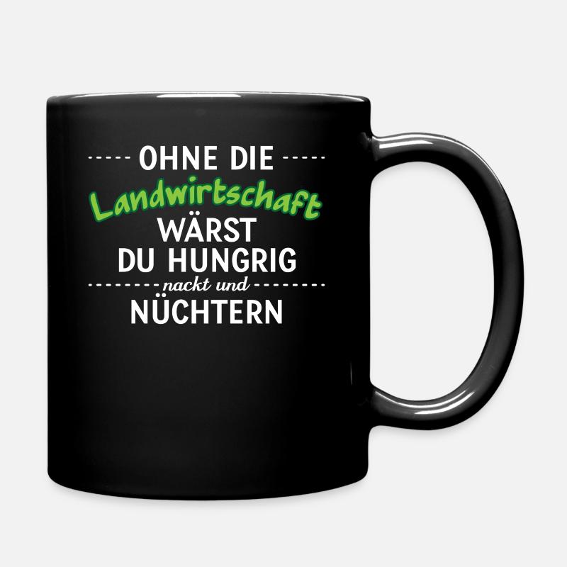 Landwirtschaft Bauer - Tasse einfarbig - Schwarz