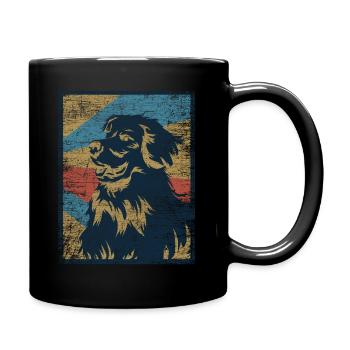 Hovawart Hund - Tasse einfarbig - Schwarz - Rechts