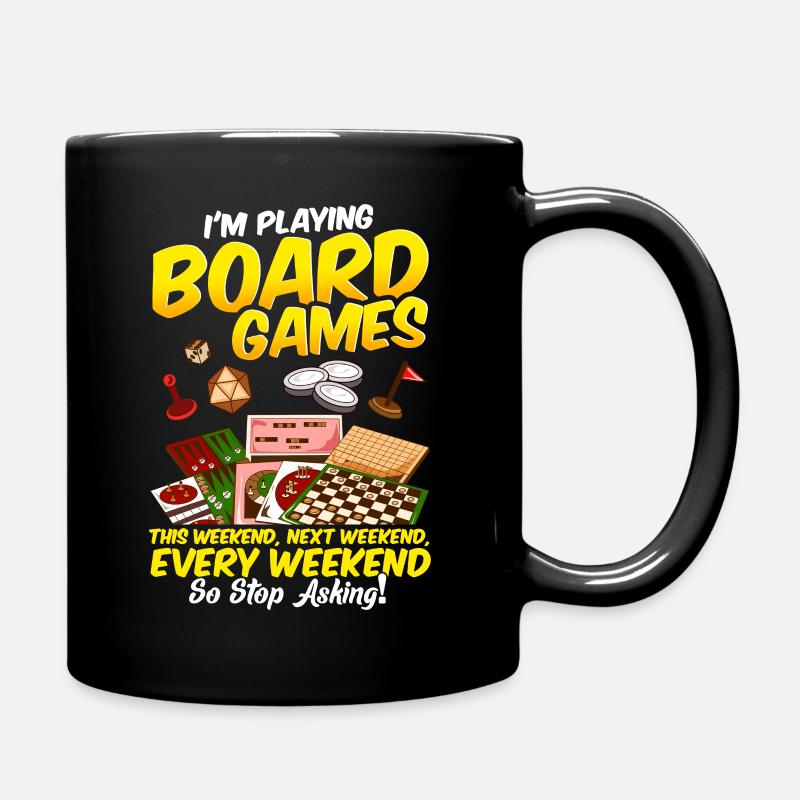Brettspiele Gesellschaftsspiele Spieleabend - Tasse einfarbig - Schwarz