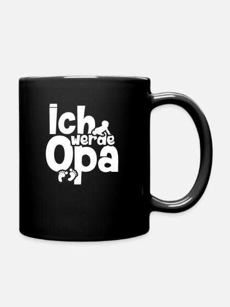 Ich werde Opa | Werdender Großvater Werdender Opa - Tasse einfarbig - Schwarz