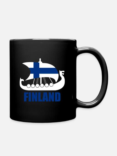 Finnland Land Wikinger - Tasse einfarbig - Schwarz