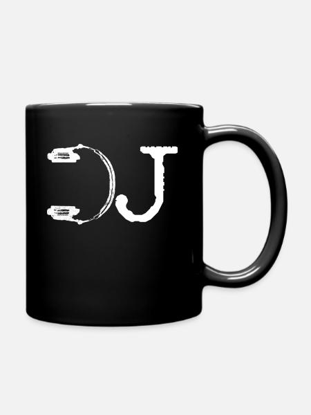 DJ DJ DJ hang up - Full Colour Mug - black