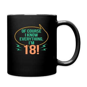 18th birthday - Full Colour Mug - black - Right