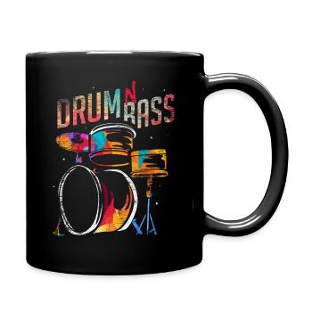 Batterie et basse - Mug uni - noir - Droite