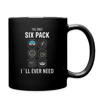 Piloten Aviator Design für Piloten Fluglehrer Flug - Tasse einfarbig - Schwarz - Rechts