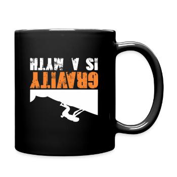 Mountaineer myth of gravity climber - Full Colour Mug - black - Right
