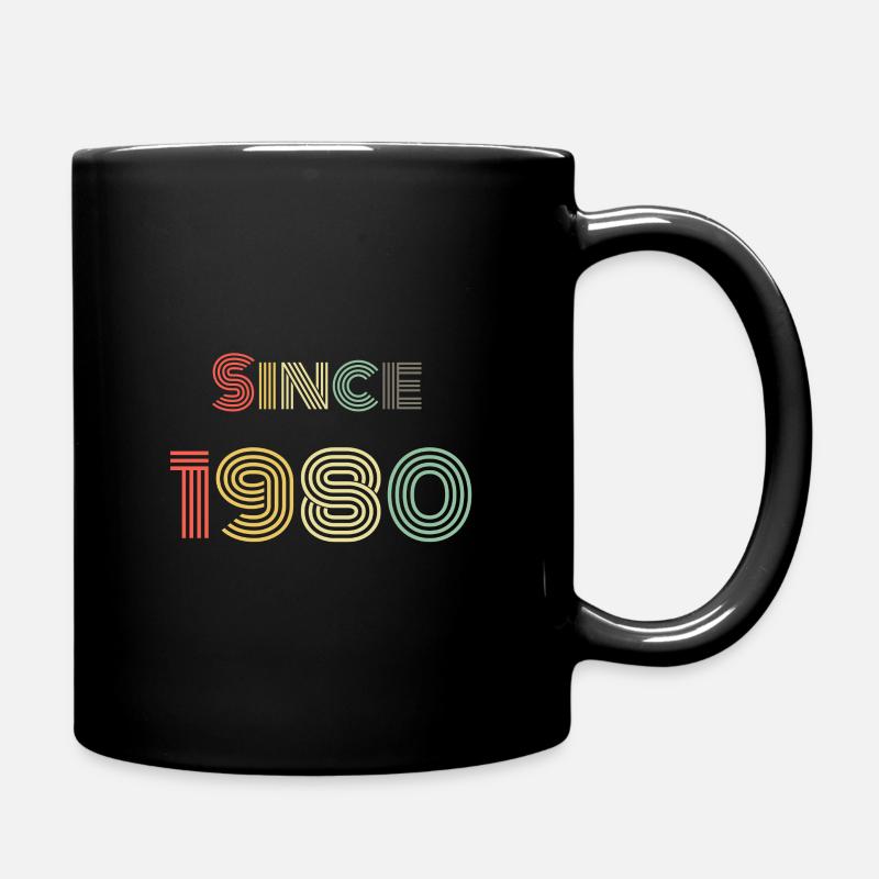 40e anniversaire rétro vintage 1980 chemise de célébration - Mug uni - noir