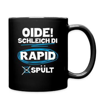 Oide schleich di rapid Mann Geschenk Geburtstag - Tasse einfarbig - Schwarz - Rechts