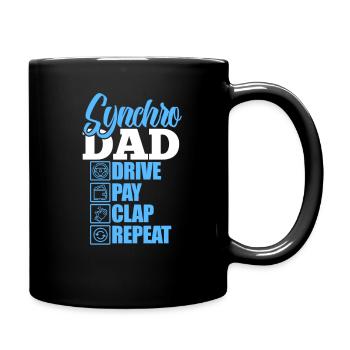Synchronschwimmen Vater - Tasse einfarbig - Schwarz - Rechts