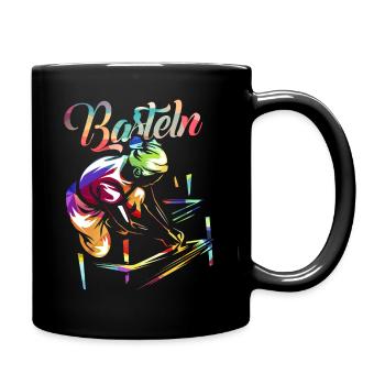 Basteln - Tasse einfarbig - Schwarz - Rechts