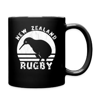 Design Haka New Zealand pour les fans de rugby néo-zélandais - Mug uni - noir - Droite