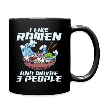 Ramen Lustig - Tasse einfarbig - Schwarz - Rechts