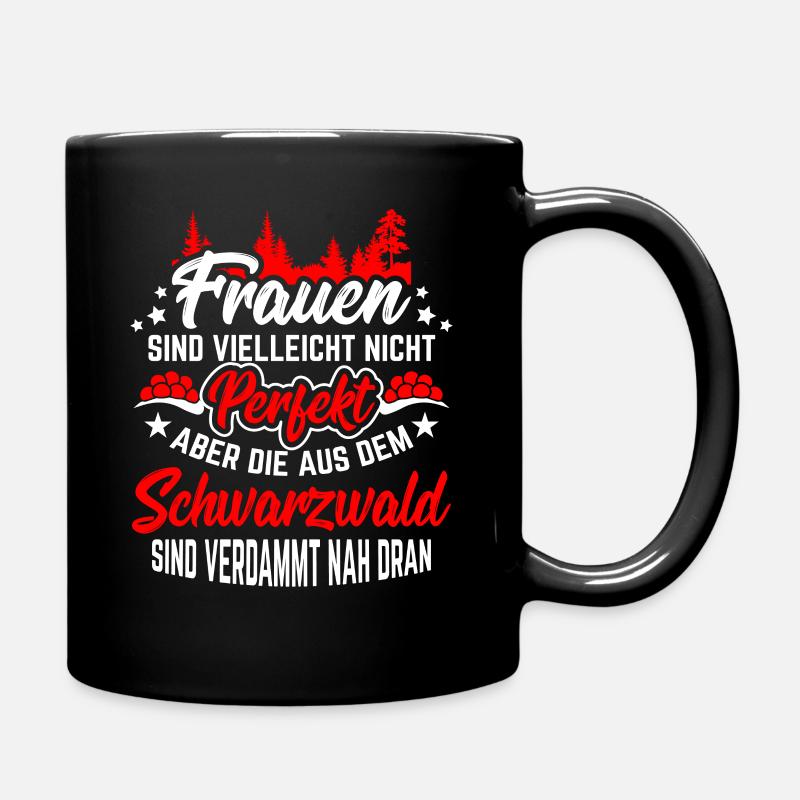 Schwarzwald Black Forest - Tasse einfarbig - Schwarz