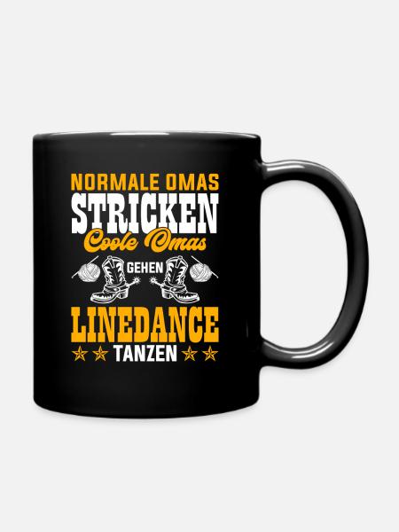 Linedance Line Dance Tanzgruppe Geschenk - Tasse einfarbig - Schwarz