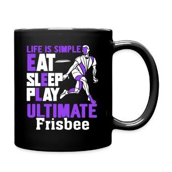 Ultimate Frisbee Eat Sleep Play Ultimate Frisbee - Mug uni - noir - Droite
