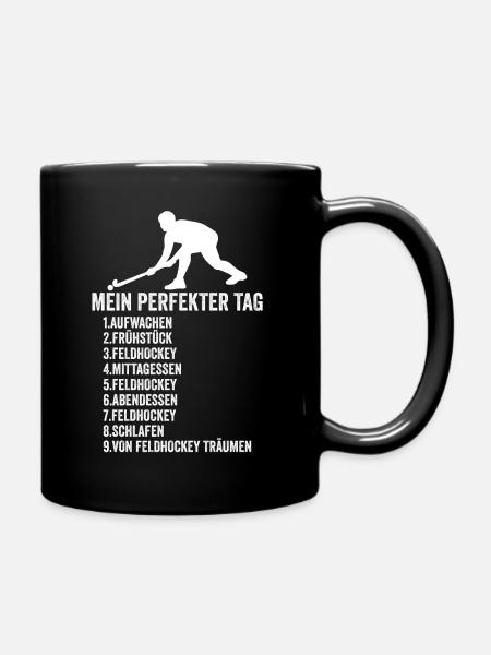 Feldhockey Hockey Hockeyclub - Tasse einfarbig - Schwarz