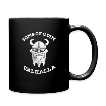 Sons Of Odin Valhalla Viking Gift - Full Colour Mug - black - Right