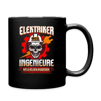 Elektriker Lustiger Spruch - Tasse einfarbig - Schwarz - Rechts