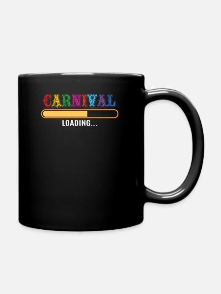 Karneval Fasching - Tasse einfarbig - Schwarz