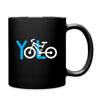 YOLO bike logo - Full Colour Mug - black - Right