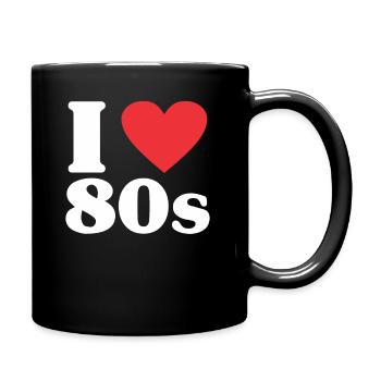 80 amour coeur nostalgie cadeau anniversaire - Mug uni - noir - Droite