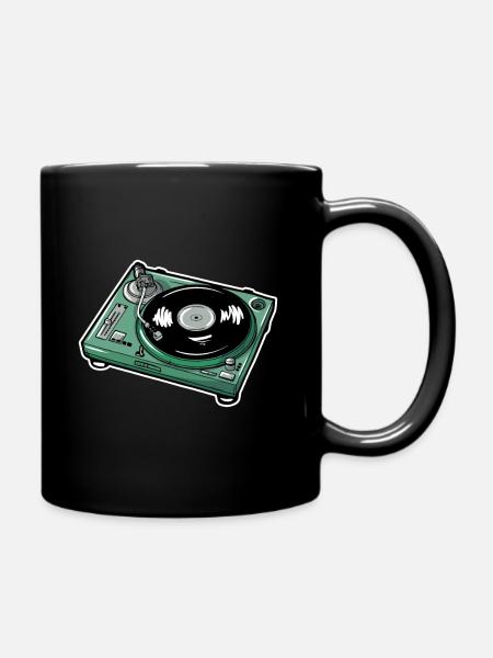 Vinyl Record - Full Colour Mug - black