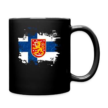Équipe nationale du drapeau de la Finlande - Mug uni - noir - Droite