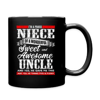 Cadeau pour nièce - Mug uni - noir - Droite