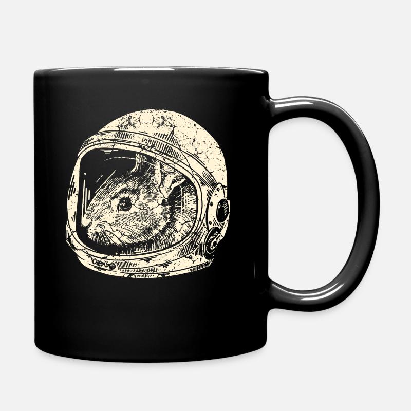 Astronaut Hase Kaninchen - Tasse einfarbig - Schwarz