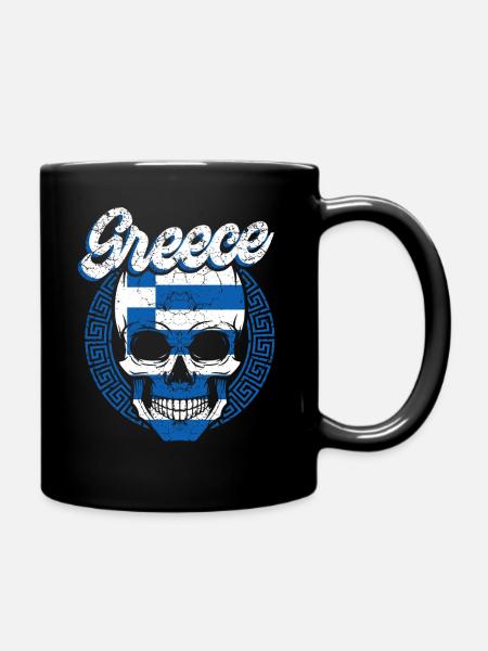 Griechenland - Tasse einfarbig - Schwarz
