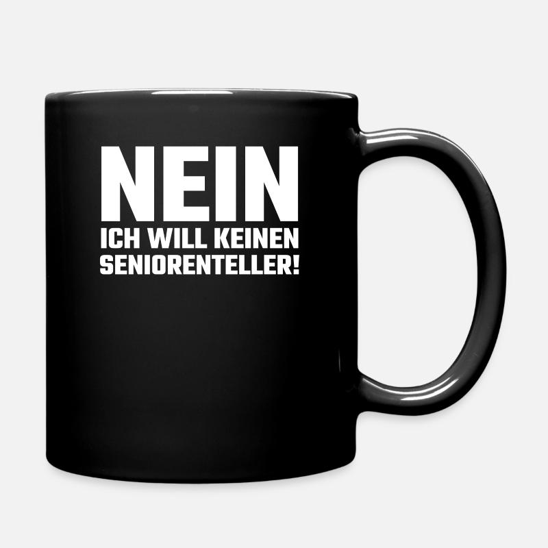 Lustiges Seniorenteller Ruhestand Rente Geschenk - Tasse einfarbig - Schwarz