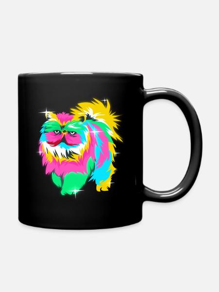 Persian cat - Full Colour Mug - black