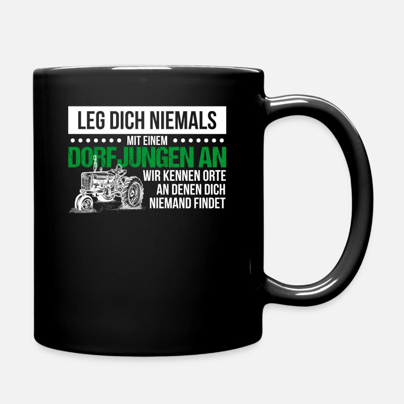 Dorf Kind Junge Land - Tasse einfarbig - Schwarz